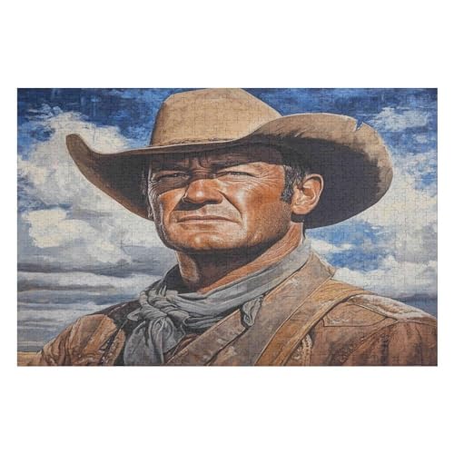 Erwachsenenpuzzle, 1000 Teile, Western Cowboy Kunsträtsel, Gemälde, Anspruchsvolle Rätsel 1000 PCS von GDFWB