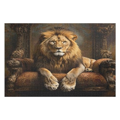 Erwachsenenpuzzle, 2000 Teile, Lion Kunsträtsel, Gemälde, Anspruchsvolle Rätsel 2000 PCS 70 * 1000cm von GDFWB