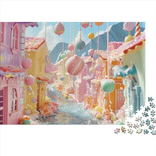 Fantasy House 1000-teiliges Puzzle für Erwachsene, Puzzle im Cartoon-Stil, 1000-teiliges, schwieriges Puzzle, Premium-Heimdekorations-Puzzle, 1000 Teile, 75 x 50 cm von GDFWB