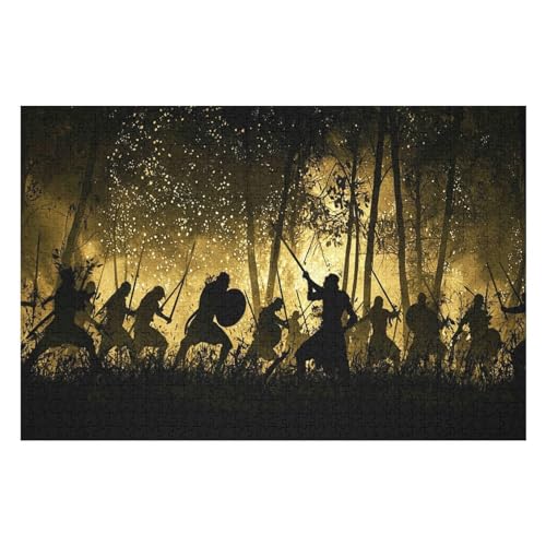 Farbpuzzles Für Erwachsene Ab 1000 Teilen, Fighting in The Forest Puzzles Als Einzigartige Geschenke Für Die Inneneinrichtung 1000 PCS26*38cm von GDFWB