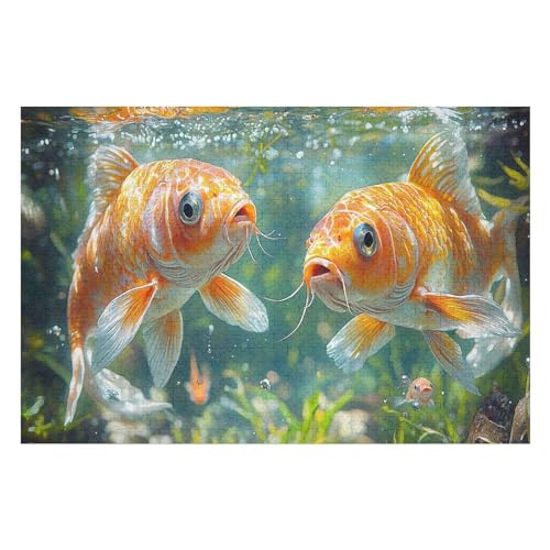 Fish Puzzle, Lustige Aktivität Für Die Ganze Familie, Langlebiger Karton, 1000 Teile, 1000 PCS-50 * 75cm von GDFWB