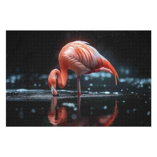 Flamingo 2000-teiliges Puzzle Für Erwachsene, Recycelbare Materialien, HD-Druck, Geeignet Für Familien- Und Teambuilding-Spiele, Geschenke Für Freunde Und Familie 2000 PCS 70 * 100cm von GDFWB