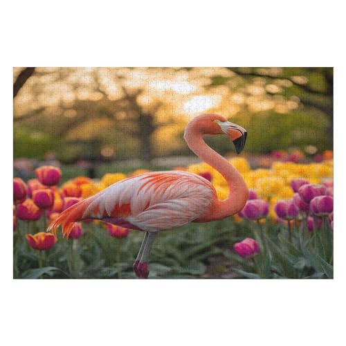 Flamingo Kunststil-Puzzle, Umweltfreundlich, 1000 Teile, Satinierte Oberfläche, Lustige Puzzle-Herausforderung Für Erwachsene Und Familien 1000 PCS 50 * 70cm von GDFWB