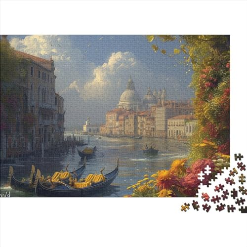 Fluss in Venedig, 1000-teiliges Puzzle für Erwachsene, Venedig, Wasserstadt, 1000 Qualitätspuzzles, Familienspiel, 1000 Teile, 75 x 50 cm von GDFWB