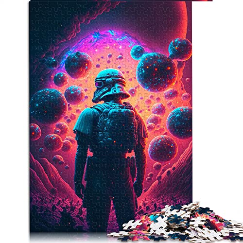 Für Erwachsene, 1000-teiliges Puzzle, Weltraumforscher-Puzzle für Erwachsene, Holzpuzzle, tolles Geschenk für Erwachsene 75 * 50 cm von GDFWB