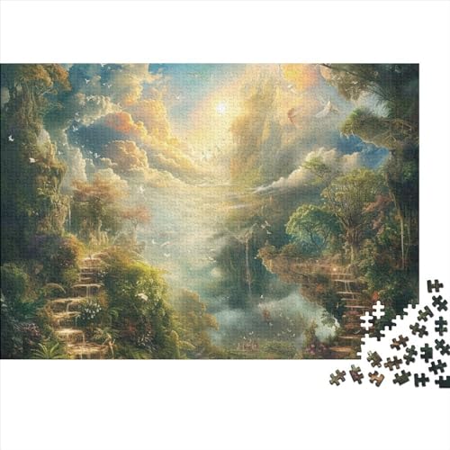 Garten Eden im Himmel, 300 Puzzleteile für Erwachsene, Puzzle „Ruhige Frühlingslandschaft“, 300-teiliges schwieriges Puzzle, anspruchsvolles Spiel, Familienaktivitätspuzzle, 300 Teile, 38 x 26 cm von GDFWB