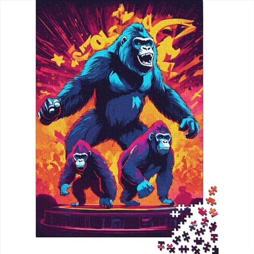 Gorilla Puzzle 1000 Teile,Puzzle 1000 Teile Erwachsene,Klassische Puzzle 1000 Stück,Geschicklichkeitsspiel Für Die Ganze Familie,Tier Wildtiere Puzzle 1000pcs （75 * 50cm） von GDFWB