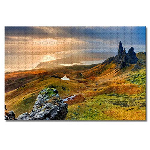 Großbritannien, England, Isle of Skye, Old Man of Storr, Puzzle für Erwachsene und Kinder, 1000 Teile, Puzzlespiel für Geschenke, Heimdekoration, besondere Reise-Souvenirs, 75 * 50cmD8T236K von GDFWB