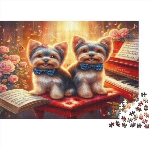 Hund Hölzerne Puzzles Wasserfest 1000 Teile DIY-Colourful Puzzle Geschenke Für Erwachsene Spaß Puzzle Für Erwachsene Lernspiele（75 * 50cm） von GDFWB