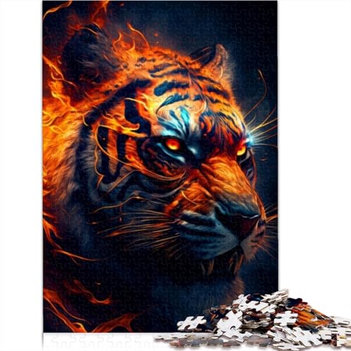 Jigsaw Puzzles 1000 Pieces Tiger Jigsaw Puzzles for Adults Puzzles Wooden Jigsaw Puzzle for Adults Home Educational Games DIY Toys 1000pcs 75 * 50cm von GDFWB