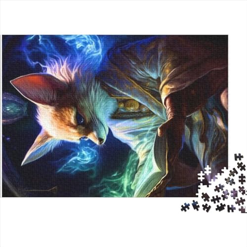 Jigsaw Puzzles 1000 Pieces for Adults Fox Wizard Puzzles for Adults Wood Puzzles Wooden Puzzles Sustainable Puzzle for Adults 1000pcs 75 * 50cm von GDFWB