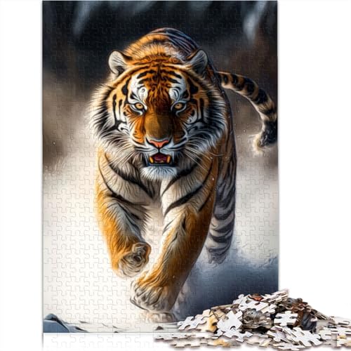 Jigsaw Puzzles 500 Pieces for Adults Tiger Adults Puzzle Gifts Wooden Jigsaw Puzzles for Adults Learning Educational Toys 500pcs 52 * 38cm von GDFWB