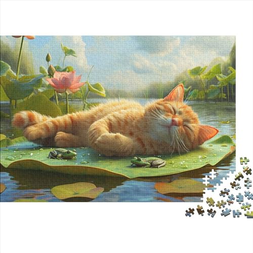 Katzenpuzzle 1000 Teile für Erwachsene, Haustierkatzen, 1000 Puzzles, Moderne DIY-Heimdekoration, 1000 Teile, 75 x 50 cm von GDFWB