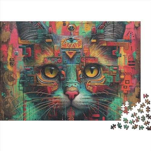 Katzenpuzzle 1000 Teile für Erwachsene, süße Katzentiere, 1000 Puzzlespaß für Erwachsene, Geschenk, 1000 Teile, 75 x 50 cm von GDFWB