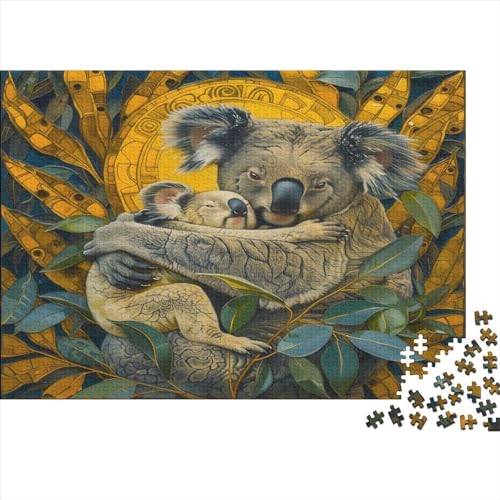 Koala 500 Pieces for Adults 500 Piece Puzzle Koala Bear Educational Games Home Decoration Multi Colour Impossible Puzzle Brain Teaser Puzzle 500pcs （52 * 38cm） von GDFWB