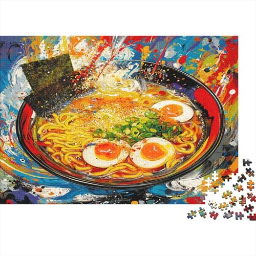 Lamian Noodles 1000 Piece Puzzle for Adults 1000 Pieces Puzzle Jigsaw Puzzles Japanese Lamian Educational Games Relax Puzzles Games Impossible Puzzles Games Gift 1000pcs 75 * 50cm von GDFWB