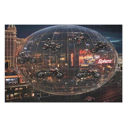 Las Vegas Kunststil-Puzzle, Umweltfreundlich, 1000 Teile, Satinierte Oberfläche, Lustige Puzzle-Herausforderung Für Erwachsene Und Familien 1000 PCS—38 * 26cm von GDFWB