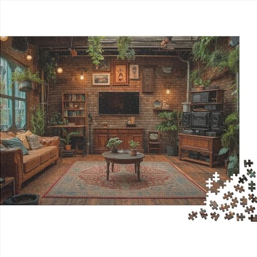 Lernpuzzle 1000 Teile für Erwachsene, Puzzle fürs Büro mit Bücherregalen, 1000 Teile, schwieriges, unmögliches Puzzle, Heimdekorationspuzzle, 1000 Teile, 75 x 50 cm von GDFWB