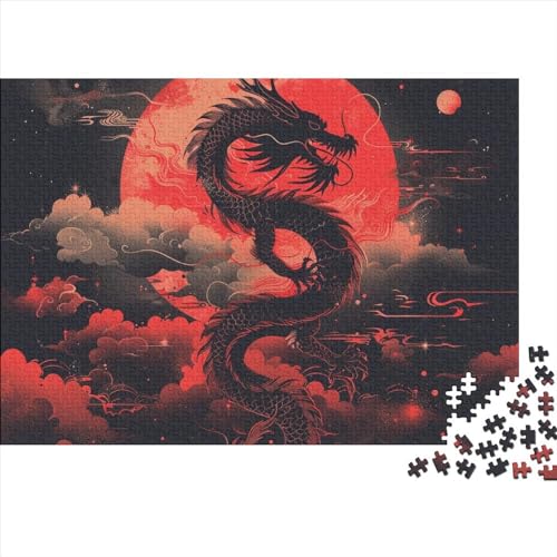 Loong Puzzle 1000 Teile für Erwachsene, chinesische Fabelwesen, 1000 Moderne Puzzles, DIY, kreative Unterhaltung, 1000 Teile, 75 x 50 cm von GDFWB