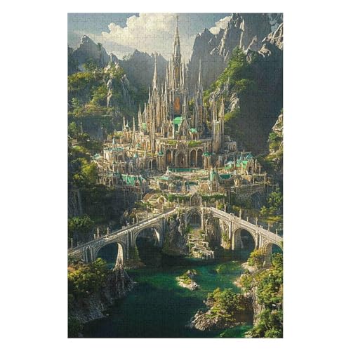 Lord of The Rings 1000-teiliges Puzzle Für Erwachsene Umweltfreundlich Schwierig Fordert Geduld Und Intelligenz Heraus Und Durchbricht Sich Selbst31Z307c38x52cm von GDFWB