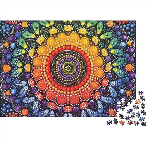 Mandala-Blume, 1000-teiliges Puzzle für Erwachsene, Datura, 1000 Klassische Puzzles, kreative Unterhaltung, 1000 Teile, 75 x 50 cm von GDFWB