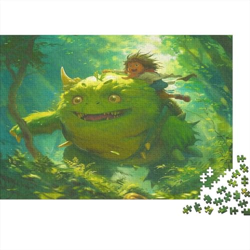 Monster Jigsaw Puzzles for Adults 1000 Piece Jigsaw Ghibli Family Fun Educational Games Home Decoration Colorful Impossible Puzzles Relax Games 1000pcs 75 * 50cm von GDFWB