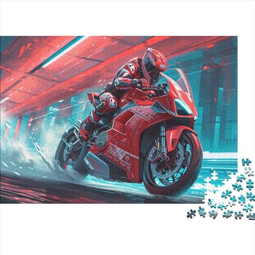 Motorcycle Puzzle 1000 Teile,Puzzle 1000 Teile Erwachsene,Klassische Puzzle 1000 Stück,Geschicklichkeitsspiel Für Die Ganze Familie,Motocross Motogp Puzzle 1000pcs （75 * 50cm） von GDFWB