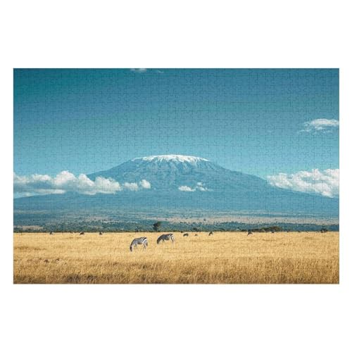 Mount Kilimanjaro Poster – Fortgeschrittenes 1000-teiliges Puzzle Für Erwachsene 1000 PCS von GDFWB