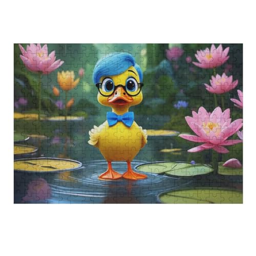 Niedliche Ente 300 Teile Puzzles für Erwachsene und Kinder - Holzpuzzles, Stressabbau-Puzzle-Spiele und einzigartige Geschenke, 38 * 26 cm283g310 von GDFWB