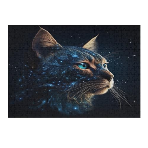 Niedliche Katzen-Holz-Puzzle, 1000 Teile, Puzzle für Erwachsene. Herausfordernd zu vervollständigen, aber lustige und humorvolle Puzzles, 75 x 50 cm, 444g471 von GDFWB