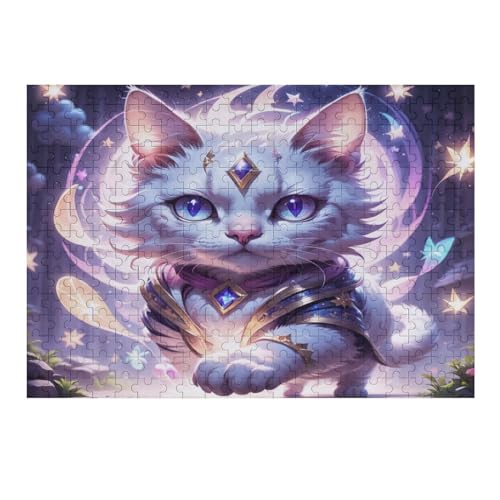 Niedliche Katzen-Holz-Puzzles für Erwachsene, 1000 Teile, Puzzles für Kinder und Jugendliche, lustige Lernspiele für Familienspielabend, 75 x 50 cm, 295g322 von GDFWB