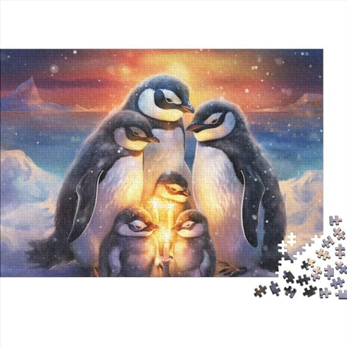 Niedliches Pinguin-Puzzle, 500 Teile, für Erwachsene, Tierklasse, 500 Bunte Puzzles, Heimdekoration, 500 Teile, 52 x 38 cm von GDFWB