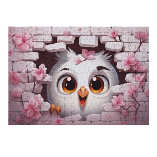 Niedliches Vogel-Puzzle, 1000 Teile für Erwachsene und Kinder, Holzpuzzle, Lernspiele, Heimdekoration, Puzzle, 75 x 50 cm, 477g504 von GDFWB