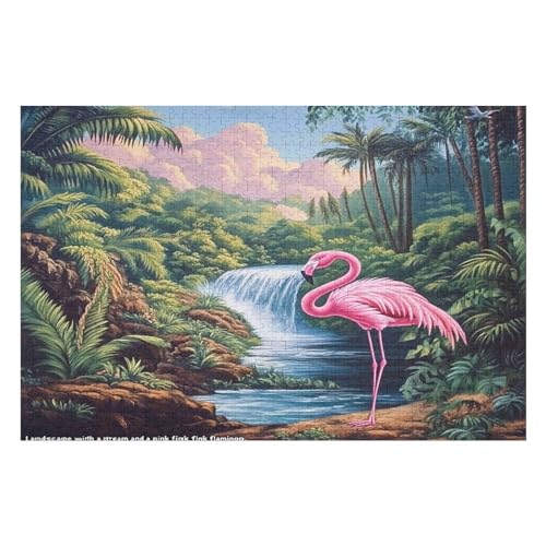 Papierpuzzles Für Erwachsene Flamingo 1000-teiliges Puzzle-Familien-Herausforderungsspiel Für Erwachsene 1000 PCS 38 * 52cm von GDFWB