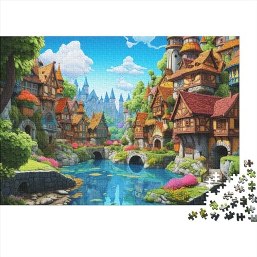 Paradies-Puzzle 1000 Teile für Erwachsene, Puzzle „EIN verträumtes Haus und Leben“, 1000-teiliges schwieriges, unmögliches Puzzle, Premium-Aktivitätspuzzle für die ganze Familie, 75 x 50 cm von GDFWB