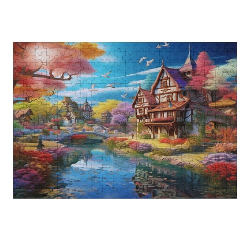 Paradies-Puzzles für Erwachsene, 1000 Teile – Kinder-Puzzle aus Holz – recyceltes Brett, Bilderpuzzle – Präzisionsschnitt, 1000-teiliges Puzzle, 75 x 50 cm, 395g422 von GDFWB