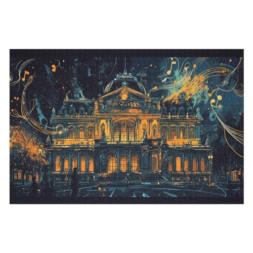 Paris Opera Puzzle, Lustige Aktivität Für Die Ganze Familie, Langlebiger Karton, 1000 Teile, 1000 PCS-50 * 75cm von GDFWB