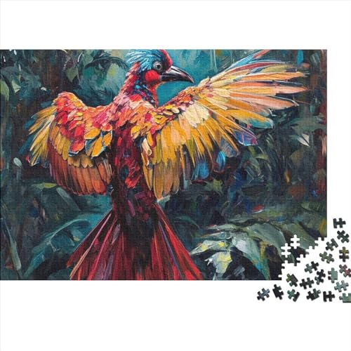 Phoenix Bird 1000 Puzzleteile für Erwachsene Puzzle Vögel 1000 Teile Schwieriges Unmögliches Puzzle Herausforderndes Spiel für Erwachsene Geschenke 1000 Teile 75 * 50 cm von GDFWB