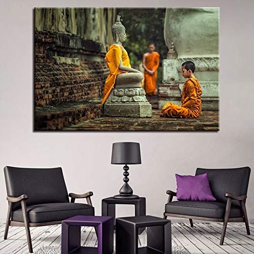 Puzzle 1000 Teile, Buddha-Statue im Shaolin-Tempel, Puzzle 1000 Teile, Erwachsenenbildung, intellektuelles Dekomprimieren, 75 x 50 cm von GDFWB