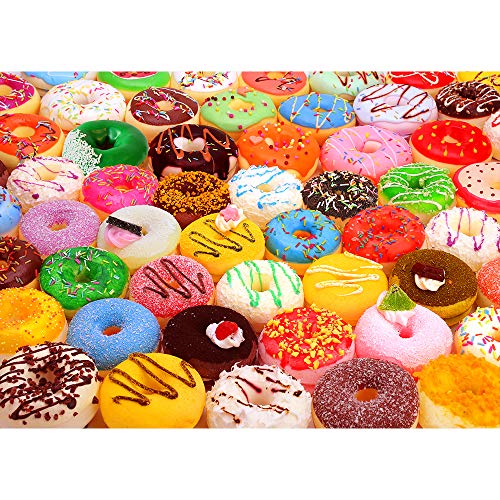 Puzzle 1000 Teile, Erwachsenenpuzzle 1000 Teile leckere Donuts, glasierte und gefrostete Donuts, unmögliches Puzzle für Erwachsene und Jugendliche, 75 x 50 cm von GDFWB