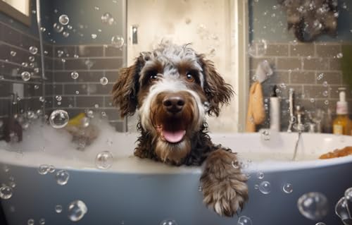 Puzzle 1000 Teile, Hund badet im Whirlpool, einzigartige Geburtstags, 75 * 50cmD8T242K von GDFWB