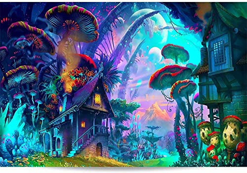 Puzzle 1000 Teile 3D Puzzle Poster Psychedelisch Trippy Bunt Ttrippy Surreal Abstrakt Astral Kunst Büro Zuhause Zimmer Wanddekoration75 * 50cm von GDFWB