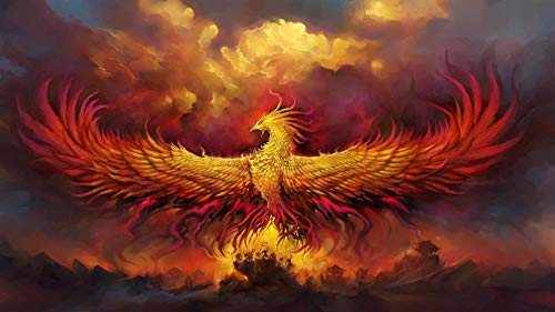 Puzzle 1000 Teile - Fantasy Phoenix Holzpuzzle für Erwachsene und Kinder, Spielzeugpuzzle 75 x 50 cm von GDFWB