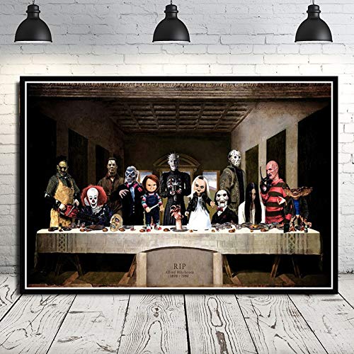 Puzzle 1000 Teile Halloween Horror Poster Puzzle Spielzeug Spiel Geschenk Familienspielzeug mit Puzzle 75 * 50cm von GDFWB