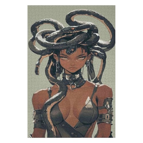 Puzzle 1000 Teile Königin Medusa Klassisches Puzzle für Erwachsene DIY-Kit Holzspielzeug Einzigartiges Geschenk Moderne Wohnkultur-26x38cm Puzzle 1000 Teile Königin Medusa Klassisches Puzzle für Erwachsene DIY-Kit Holzspielzeug Einzigartiges Geschenk Moderne Wohnkultur-26x38cm von GDFWB