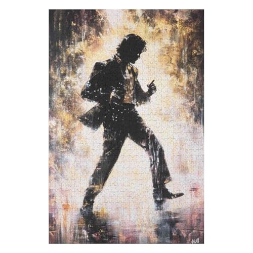 Puzzle 1000 Teile MJ Rocksängerin Klassische Puzzles für Erwachsene DIY Kit Holzspielzeug Einzigartiges Geschenk Moderne Wohnkultur-26x38cm Puzzle 1000 Teile MJ Rocksängerin Klassische Puzzles für Erwachsene DIY Kit Holzspielzeug Einzigartiges Geschenk Moderne Wohnkultur-26x38cm von GDFWB