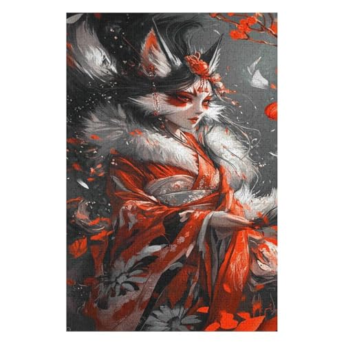 Puzzle 1000 Teile Neunschwänziger Fuchsdämon Puzzles für Erwachsene Lernspiel Herausforderungsspielzeug für Kinder-26x38cm Puzzle 1000 Teile Neunschwänziger Fuchsdämon Puzzles für Erwachsene Lernspiel Herausforderungsspielzeug für Kinder-26x38cm von GDFWB