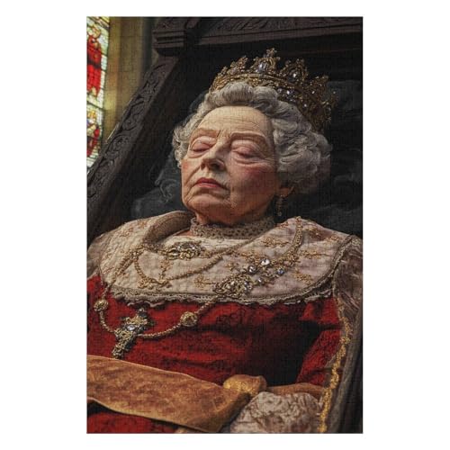 Puzzle 1000 Teile Queen Elizabeth Puzzle für Erwachsene. Impossible Puzzle. Buntes Legespiel. Geschicklichkeitsspiel für die ganze Familie-26x38cm Puzzle 1000 Teile Queen Elizabeth Puzzle für Erwachsene. Impossible Puzzle. Buntes Legespiel. Geschicklichkeitsspiel für die ganze Familie-26x38cm von GDFWB
