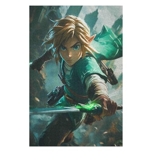 Puzzle 1000 Teile The Legend of Zelda Klassische Puzzles für Erwachsene DIY-Kit Holzspielzeug Einzigartiges Geschenk Moderne Wohnkultur-26x38cm Puzzle 1000 Teile The Legend of Zelda Klassische Puzzles für Erwachsene DIY-Kit Holzspielzeug Einzigartiges Geschenk Moderne Wohnkultur-26x38cm von GDFWB