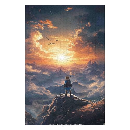 Puzzle 1000 Teile The Legend of Zelda Klassische Puzzles für Erwachsene DIY-Kit Holzspielzeug Einzigartiges Geschenk Moderne Wohnkultur-26x38cm Puzzle 1000 Teile The Legend of Zelda Klassische Puzzles für Erwachsene DIY-Kit Holzspielzeug Einzigartiges Geschenk Moderne Wohnkultur-26x38cm von GDFWB